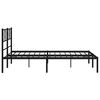 vidaXL Bedframe met hoofdbord metaal zwart 120x190 cm