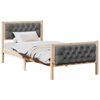 vidaXL Bedframe Donkergrijs 90 x 200 cm Massief grenenhout