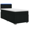 vidaXL Boxspringbed met matras met hoofdeinde Zwart 100 x 200 cm Stof