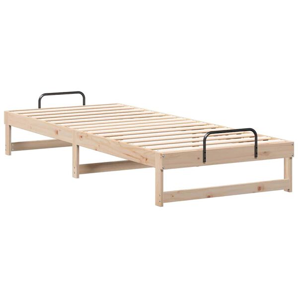 vidaXL Bedframe Bruin 80 x 220 cm Massief grenenhout