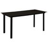vidaXL Tuintafel 150x80x74 cm staal en glas zwart