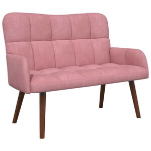vidaXL 2-Zits Sofa Roze 115 x 61 x 87 cm fluweel