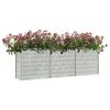 vidaXL Plantenbak verhoogd 240x40x77 cm gegalvaniseerd staal zilver