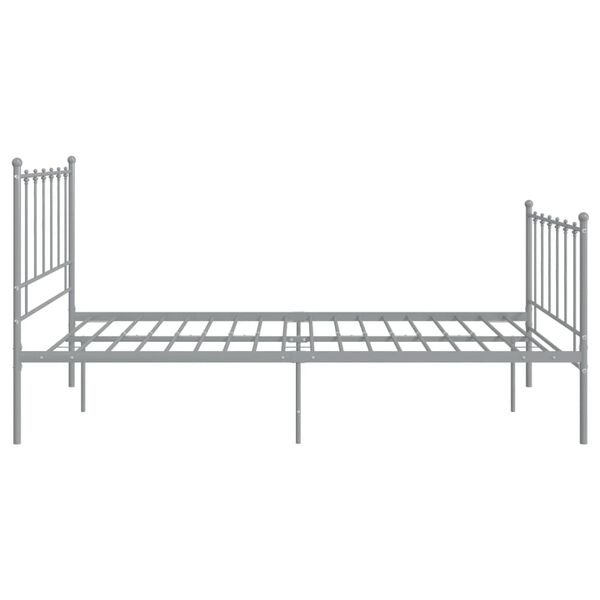 vidaXL Bedframe metaal grijs 120x200 cm