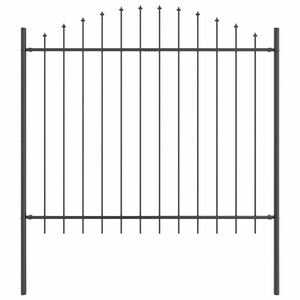 vidaXL Tuin Hek Grijs 170 x 125 cm Gepoedercoat staal