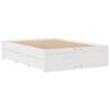 vidaXL Bedframe zonder matras met lades grenenhout wit 150x200 cm