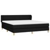 vidaXL Boxspring met matras stof zwart 160x200 cm