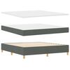 vidaXL Boxspringbed met matras Donkergrijs 180 x 200 cm Stof