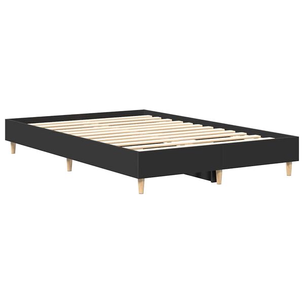 vidaXL Bedframe zonder matras 120x200 cm spaanplaat zwart