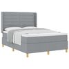 vidaXL Boxspringbed met matras Lichtgrijs 140 x 190 cm Stof