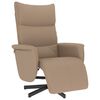 vidaXL Fauteuil verstelbaar met voetensteun kunstleer cappuccinokleur