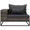 vidaXL 2-delige Loungeset met kussens poly rattan grijs