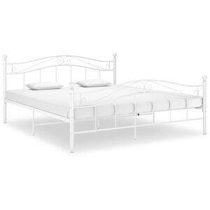 vidaXL Bedframe metaal wit 200x200 cm