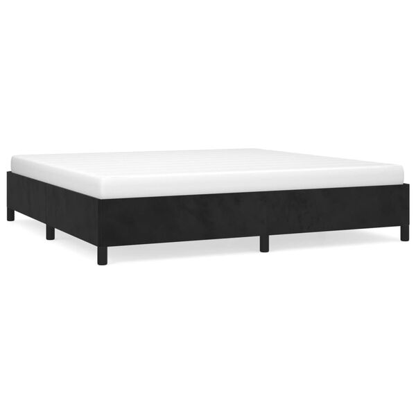 vidaXL Bedframe zonder matras 200x200 cm fluweel zwart