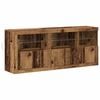 vidaXL LED Sideboard Oudhout 162 x 37 x 67 cm Bewerkt hout