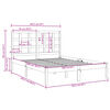 vidaXL Bedframe massief hout wit 160x200 cm