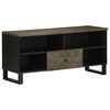 vidaXL Tv-meubel 100x33x46 cm massief mangohout zwart