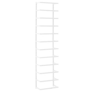 vidaXL Handdoekenrek 24x12x96 cm staal wit