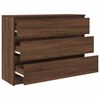 vidaXL Dressoir 100x35x76 cm bewerkt hout bruin eikenkleur