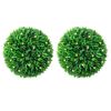 vidaXL Kunstbuxusballen met LED-verlichting 2 st 38 cm groen