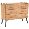 vidaXL Ladekast 91x35x73 cm massief vurenhout