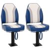 vidaXL Bootstoelen 2 st met poot 360&deg; draaibaar