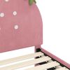 vidaXL Bedframe voor kinderen met hoofdbord Roze 80 x 200 cm Fluweel