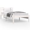 vidaXL Bedframe massief grenenhout wit 75x190 cm