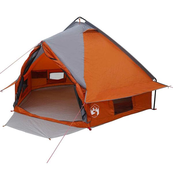 vidaXL Teepee Tent met dak Grijs en Oranje 490 x 410 x 210 cm