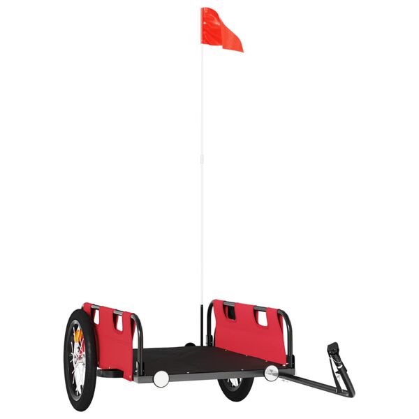 vidaXL Fietstrailer oxford stof en ijzer rood