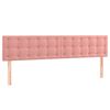 vidaXL Boxspring met matras en LED fluweel roze 200x200 cm
