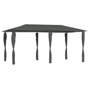 vidaXL Prieel met paalhoezen 160 g/m&sup2; 2,98x5,3x2,59 m antracietkleurig