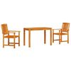 vidaXL Tuin eettafelset 3 st Bruin Massief Acaciahout