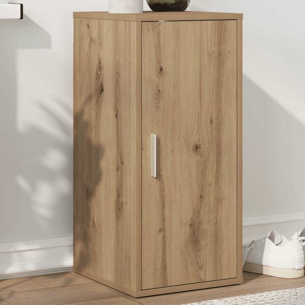 vidaXL Schoenenkast 32x35x70 cm bewerkt hout artisanaal eikenkleur