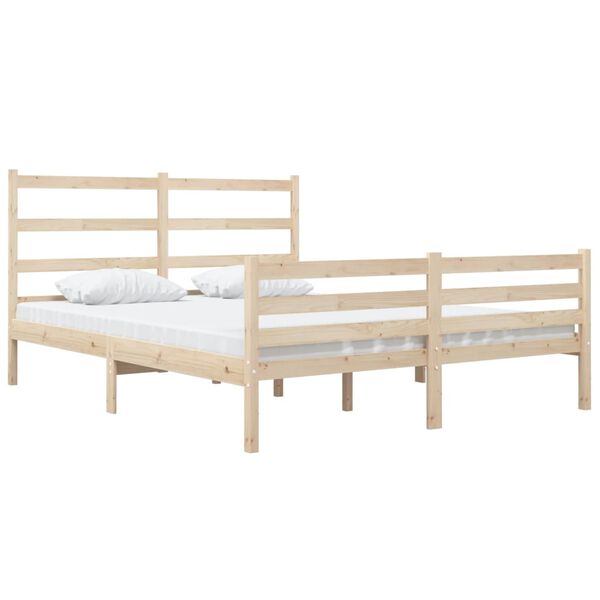 vidaXL Bedframe massief grenenhout 120x190 cm