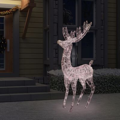 vidaXL Kerstdecoratie rendier 250 LED's warmwit 180 cm acryl