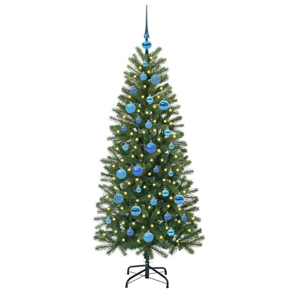 vidaXL Kunstkerstboom met 150 LED met standaard Groen 150 cm PE en PVC