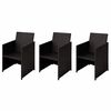 vidaXL Tuinstoelen 3 st Bruin Poly riet