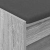 vidaXL Halbank met kussen met plank Grijze Sonoma 63 x 38 x 45 cm