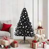 vidaXL Kunstmatig Voorverlicht Kerstboom met 150 LED Zwart 150 cm PVC