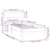 vidaXL Bedframe massief grenenhout 90x200 cm