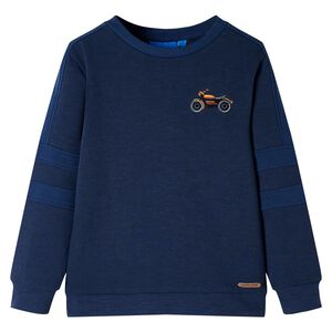 vidaXL Kindertrui 92 gem&ecirc;leerd marineblauw