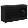 vidaXL Schoenenbankje met klaplade 102x32x56 cm zwart
