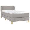 vidaXL Boxspring met matras stof lichtgrijs 80x200 cm