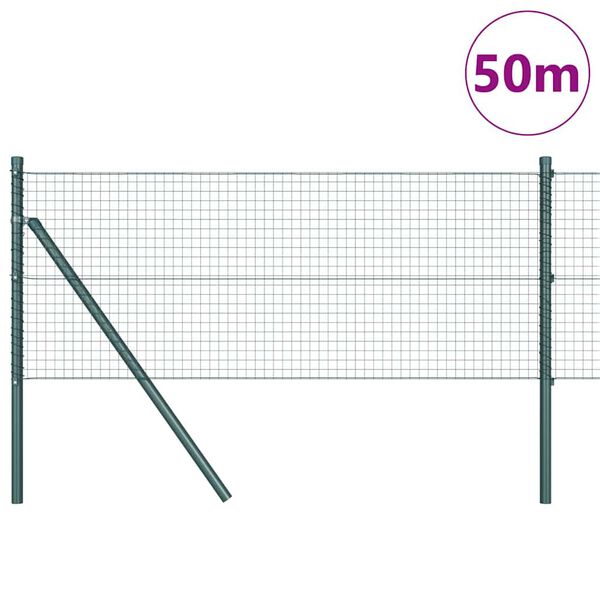 vidaXL Afrasteringspaal Groen 50 x 0,6 m (25 x 25 mm gaas)