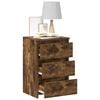 vidaXL Nachtkastjes 2 st 40x35x62,5 cm bewerkt hout gerookt eikenkleur