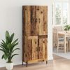 vidaXL Highboard Oud Hout 69,5 x 34 x 180 cm Bewerkt hout