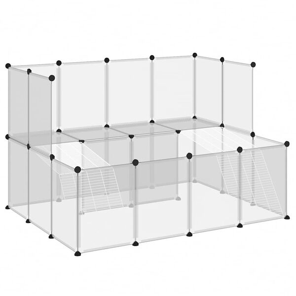 vidaXL Dierenhok klein 143x107x93 cm polypropeen en staal transparant