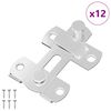 vidaXL Deurslot 12 st Zilver 70 x 8 mm Staal