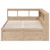 vidaXL Bed met boekenkast zonder matras massief grenenhout 135x190 cm